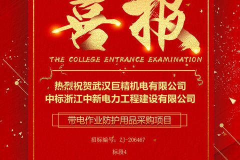 热烈祝贺918博天堂中标浙江中新电力工程建设有限公司 带电作业防护用品采购项目