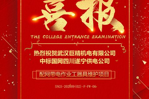 热烈祝贺918博天堂中标国网四川遂宁供电公司配网带电作业工用具维护项目