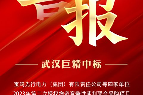 热烈祝贺918博天堂中标宝鸡先行电力（集团）有限责任公司等四家单位2023年第二次授权物资竞争性谈判团结采购项目